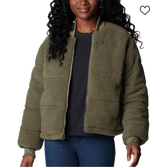 New! Columbia Women's Puffect Novelty Jacket Khaki Green Size XL - Picture 5 of 13